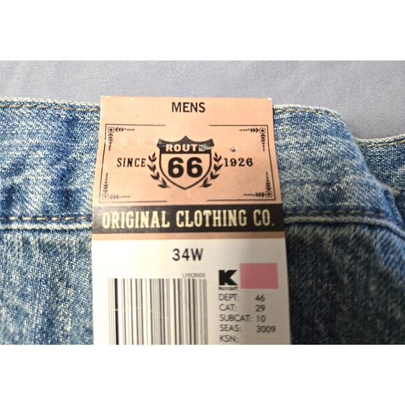 Original Clothing Co. Route 66 Sz 34 Men Blue Premium Denim Shorts - Picture 3 of 5